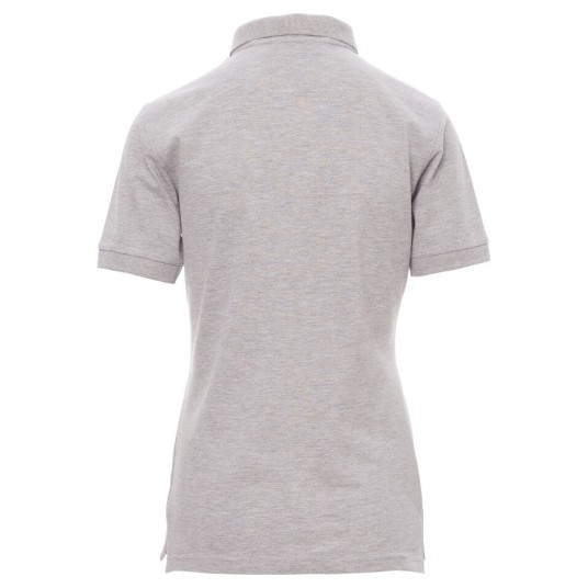 KOSZULKA POLO KRÓTKI RĘKAW GLAMOUR MELANGE - SZARY MELANŻ
