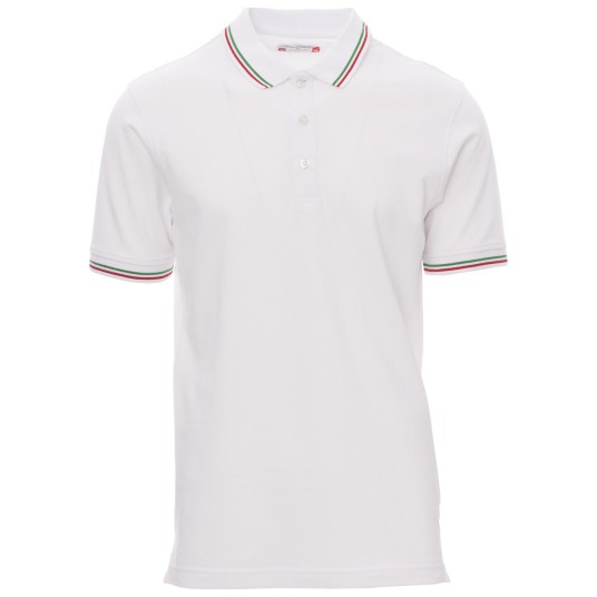 KOSZULKA POLO KRÓTKI RĘKAW ITALIA - BIAŁY