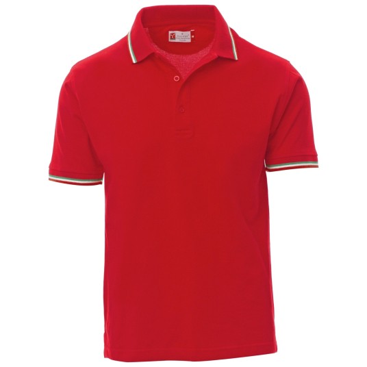 KOSZULKA POLO KRÓTKI RĘKAW ITALIA - CZERWONY