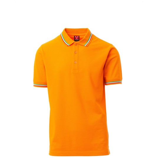 KOSZULKA POLO KRÓTKI RĘKAW ITALIA - POMARAŃCZOWY