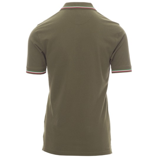 KOSZULKA POLO KRÓTKI RĘKAW ITALIA - ZIELONY WOJSKOWY