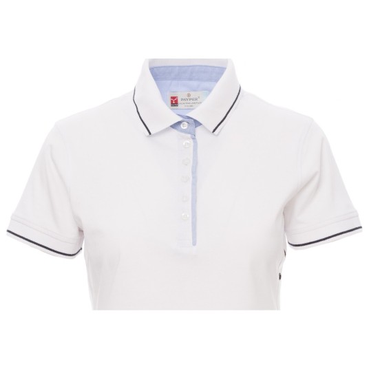 KOSZULKA POLO KRÓTKI RĘKAW LEEDS - BIAŁY-GRANATOWY