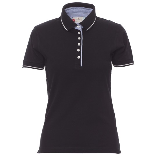 KOSZULKA POLO KRÓTKI RĘKAW LEEDS - CZARNY-BIAŁY