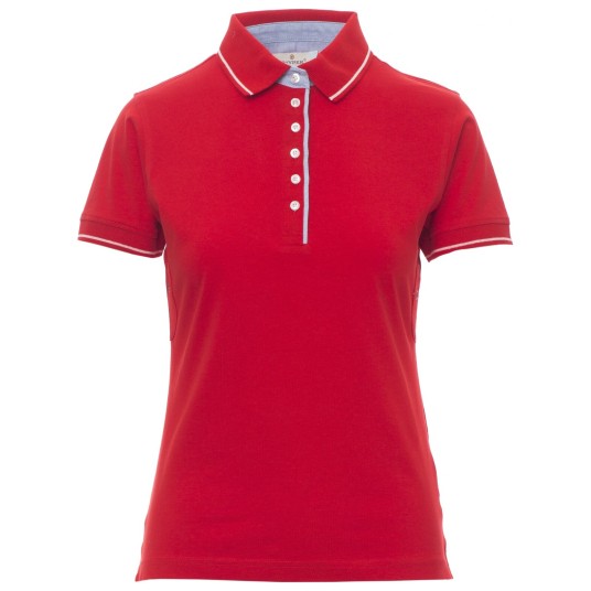 KOSZULKA POLO KRÓTKI RĘKAW LEEDS - CZERWONY-BIAŁY