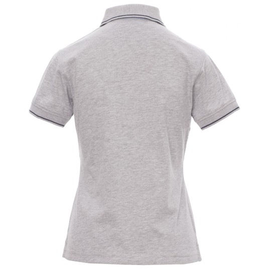 KOSZULKA POLO KRÓTKI RĘKAW LEEDS MELANGE - SZARY MELANŻ-GRANATOWY