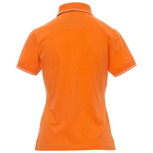KOSZULKA POLO KRÓTKI RĘKAW LEEDS - POMARAŃCZOWY-BIAŁY