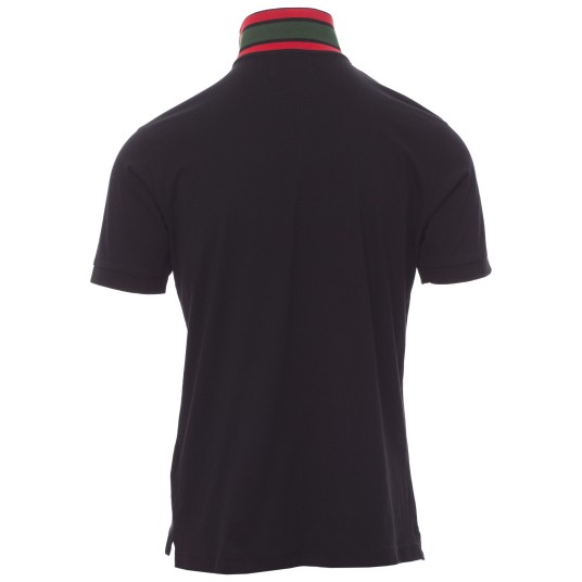 KOSZULKA POLO KRÓTKI RĘKAW MEMPHIS - CZARNY-CZERWONO-ZIELONY