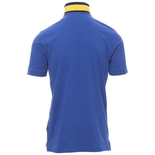 KOSZULKA POLO KRÓTKI RĘKAW MEMPHIS - KRÓLEWSKI NIEBIESKI-ŻÓŁTO-GRANATOWY