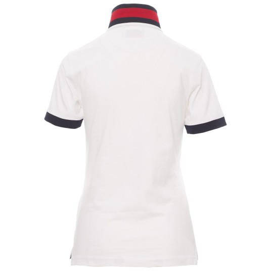 KOSZULKA POLO KRÓTKI RĘKAW MEMPHIS LADY - BIAŁY-CZERWONO-NIEBIESKI