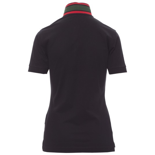 KOSZULKA POLO KRÓTKI RĘKAW MEMPHIS LADY - CZARNY-CZERWONO-ZIELONY