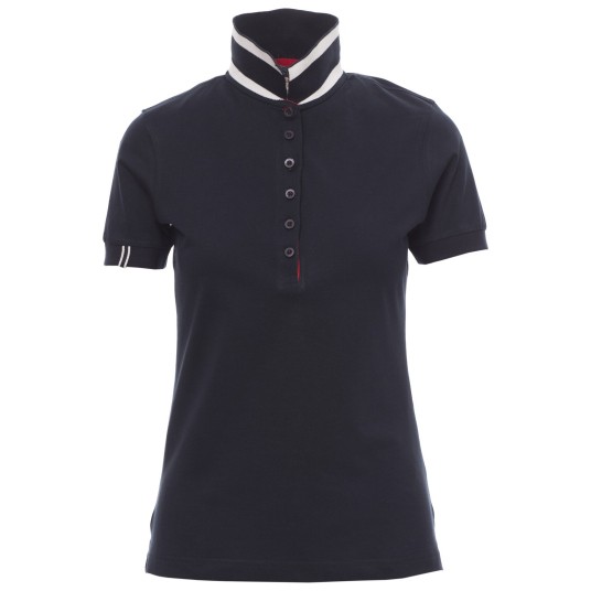 KOSZULKA POLO KRÓTKI RĘKAW MEMPHIS LADY - GRANATOWY-BIAŁO-CZERWONY
