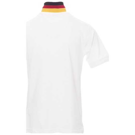 KOSZULKA POLO KRÓTKI RĘKAW NATION - BIAŁY-NIEMCY