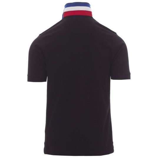 KOSZULKA POLO KRÓTKI RĘKAW NATION - CZARNY-FRANCJA