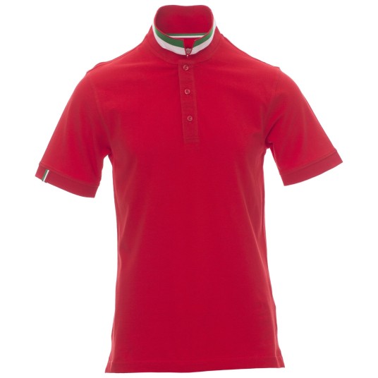 KOSZULKA POLO KRÓTKI RĘKAW NATION - CZERWONY-WŁOCHY