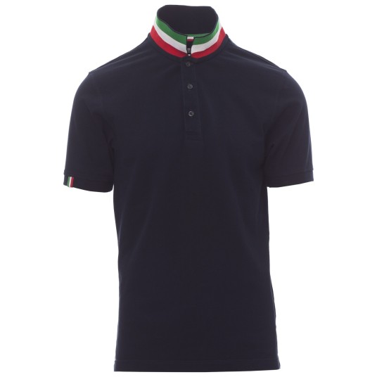 KOSZULKA POLO KRÓTKI RĘKAW NATION - GRANATOWY-WŁOCHY