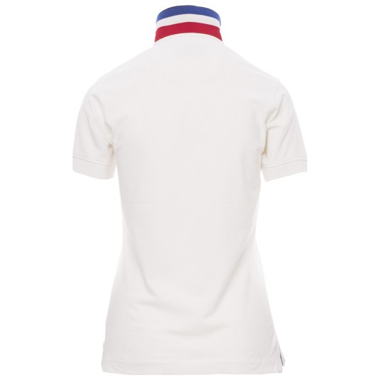 KOSZULKA POLO KRÓTKI RĘKAW NATION LADY - BIAŁY-FRANCJA
