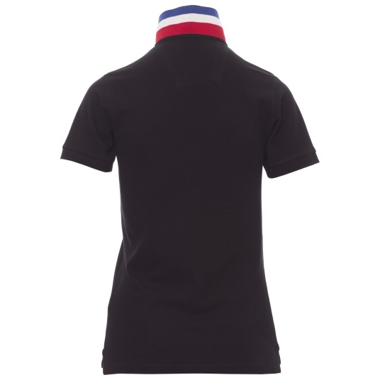 KOSZULKA POLO KRÓTKI RĘKAW NATION LADY - CZARNY-FRANCJA