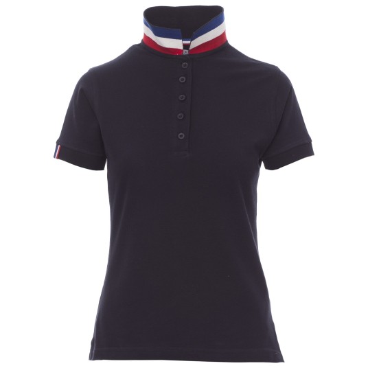 KOSZULKA POLO KRÓTKI RĘKAW NATION LADY - GRANATOWY-FRANCJA