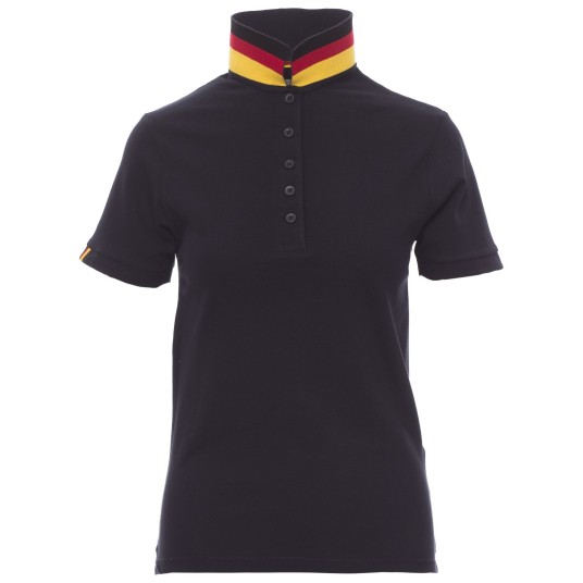 KOSZULKA POLO KRÓTKI RĘKAW NATION LADY - GRANATOWY-NIEMCY