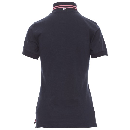 KOSZULKA POLO KRÓTKI RĘKAW NAUTIC LADY - BLU DENIM-BIAŁO-FUKSJOWY FLUO