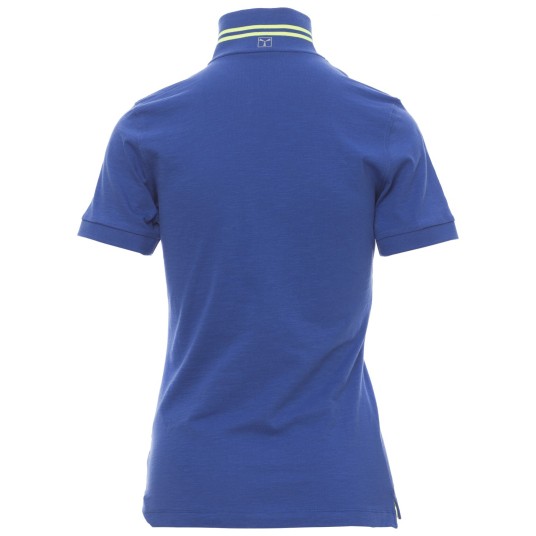 KOSZULKA POLO KRÓTKI RĘKAW NAUTIC LADY - KRÓLEWSKI NIEBIESKI-BIAŁO-ŻÓŁTY FLUO