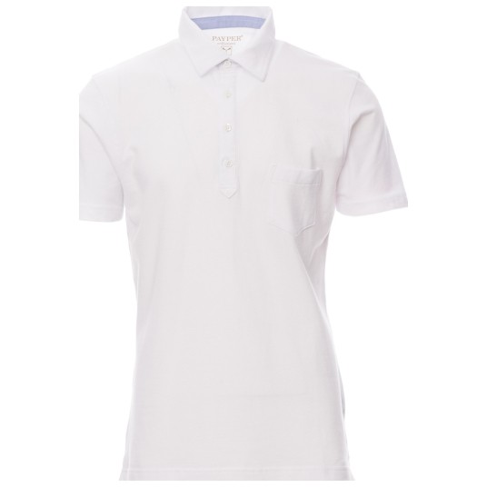 KOSZULKA POLO KRÓTKI RĘKAW PRESTIGE - BIAŁY