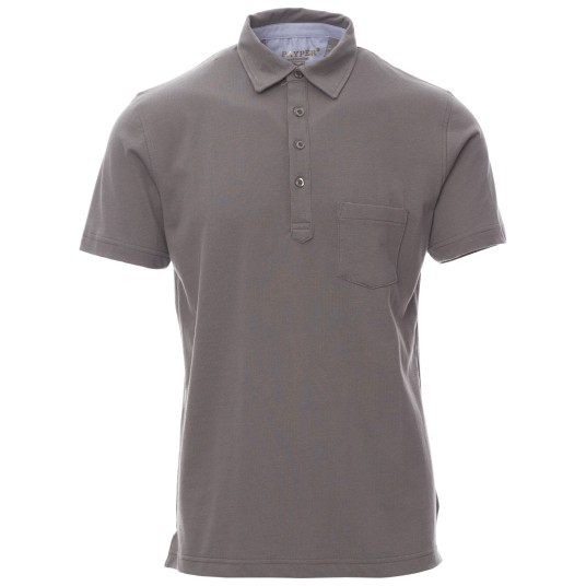 KOSZULKA POLO KRÓTKI RĘKAW PRESTIGE - SZARY STALOWY