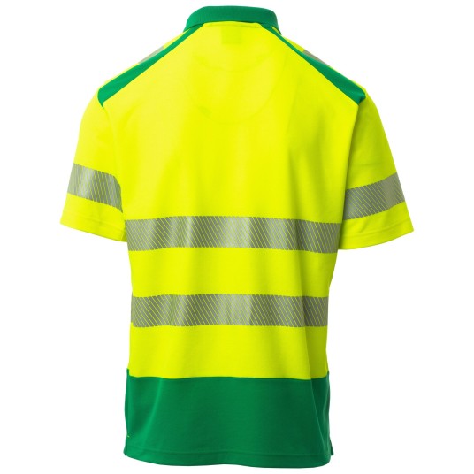KOSZULKA POLO KRÓTKI RĘKAW ROAD - ŻÓŁTY FLUO-ŻELOWY ZIELONY