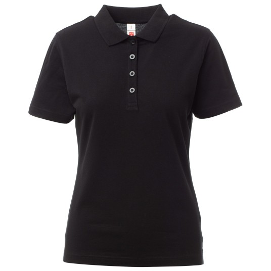 KOSZULKA POLO KRÓTKI RĘKAW ROME LADY - CZARNY