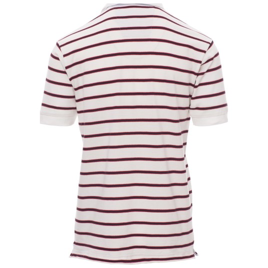 KOSZULKA POLO KRÓTKI RĘKAW SHEFFIELD - BIAŁY-CZERWONO-NIEBIESKO-CZERWONY