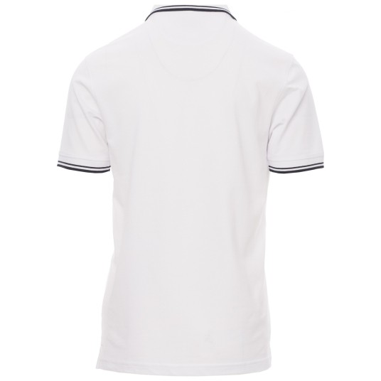 KOSZULKA POLO KRÓTKI RĘKAW SKIPPER - BIAŁY-GRANATOWY