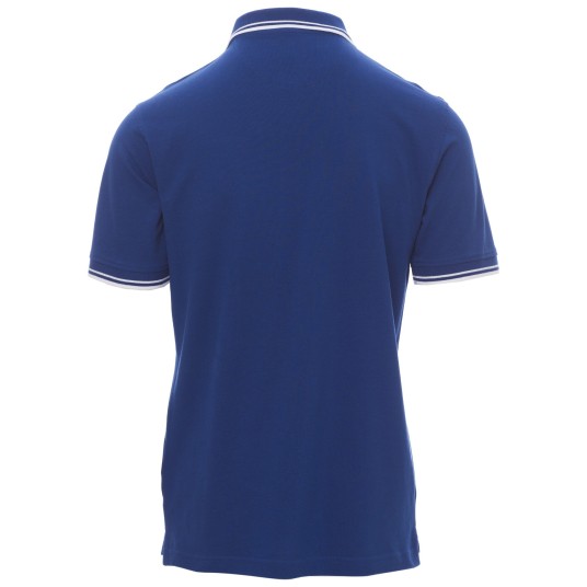 KOSZULKA POLO KRÓTKI RĘKAW SKIPPER - KRÓLEWSKI NIEBIESKI-BIAŁY