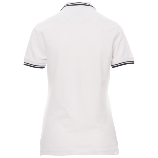 KOSZULKA POLO KRÓTKI RĘKAW SKIPPER LADY - BIAŁY-GRANATOWY