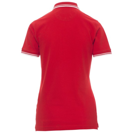 KOSZULKA POLO KRÓTKI RĘKAW SKIPPER LADY - CZERWONY-BIAŁY
