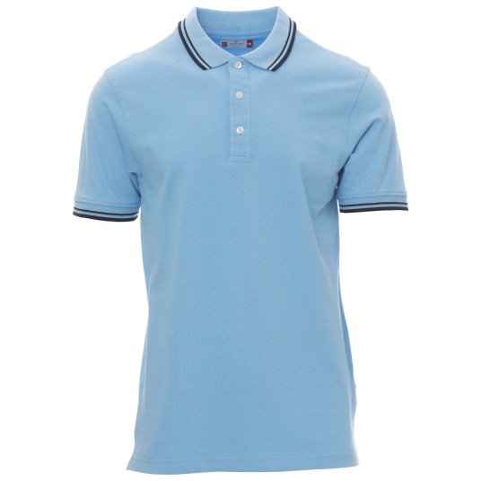 KOSZULKA POLO KRÓTKI RĘKAW SKIPPER - LAZUROWY-GRANATOWY