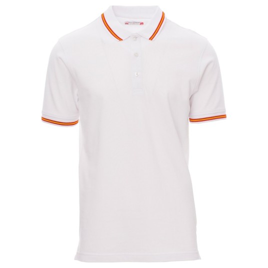 KOSZULKA POLO KRÓTKI RĘKAW SPAIN - BIAŁY