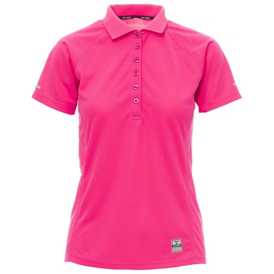 KOSZULKA POLO KRÓTKI RĘKAW TRAINING LADY - FUKSJOWY FLUO
