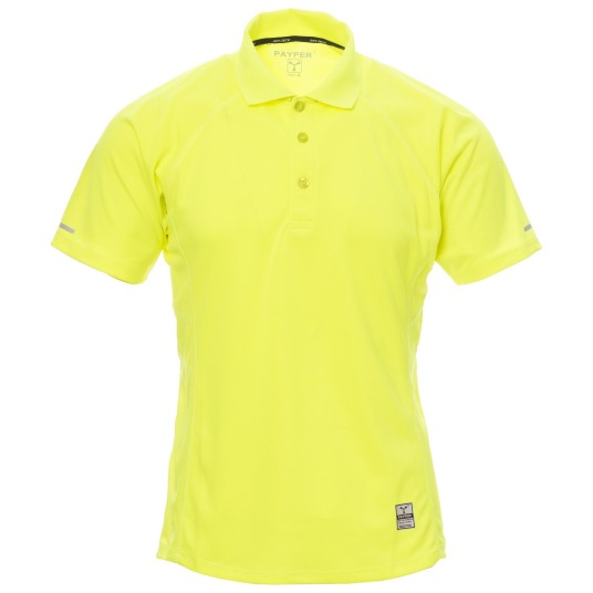 KOSZULKA POLO KRÓTKI RĘKAW TRAINING - ŻÓŁTY FLUO