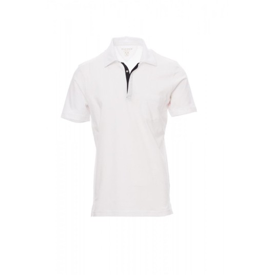KOSZULKA POLO MĘSKA CHIC - BIAŁY/CZARNY