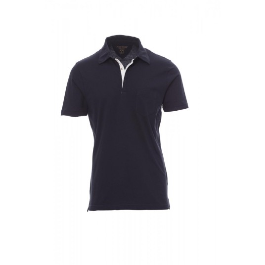 KOSZULKA POLO MĘSKA CHIC - GRANATOWY/BIAŁY