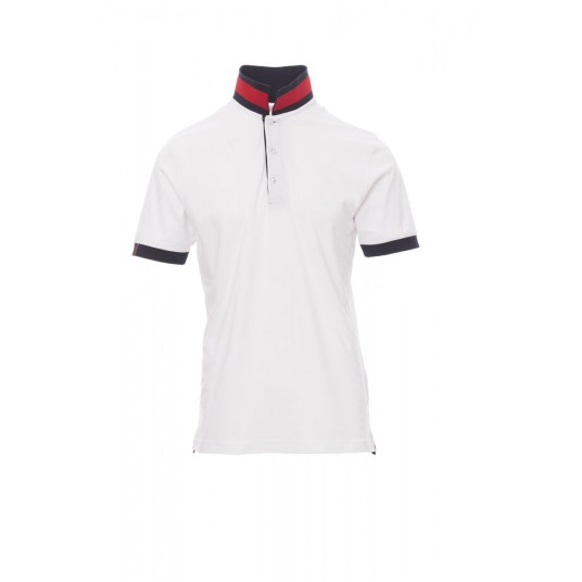 KOSZULKA POLO MĘSKA MEMPHIS - BIAŁY/CZERWONO-NIEBIESKI