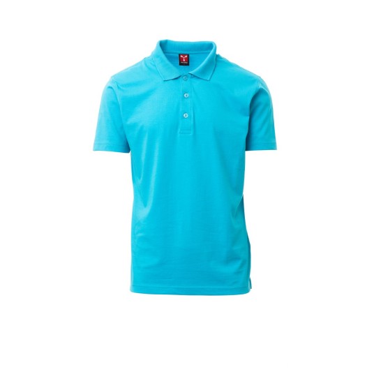 KOSZULKA POLO UNISEX AMALFI - BŁĘKIT TURKUSOWY