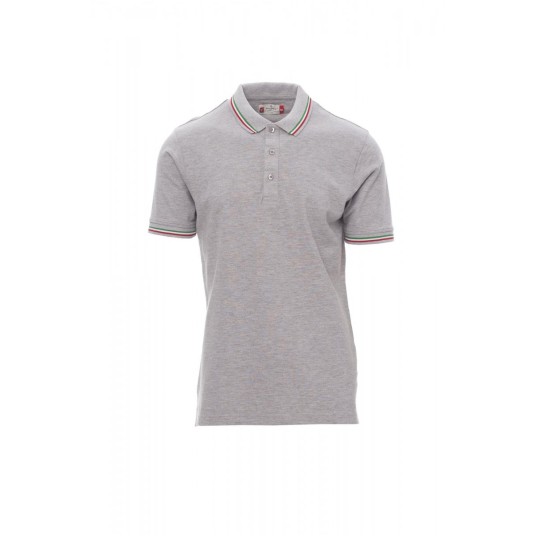KOSZULKA POLO UNISEX ITALIA MELANGE - SZARY MELANŻ