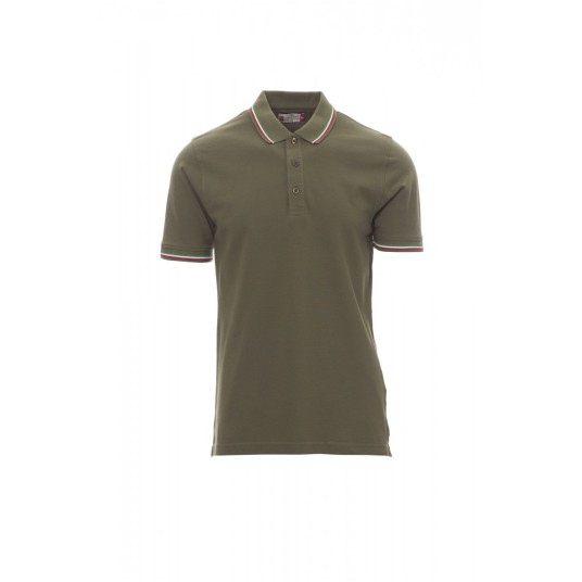KOSZULKA POLO UNISEX ITALIA - ZIELONY WOJSKOWY