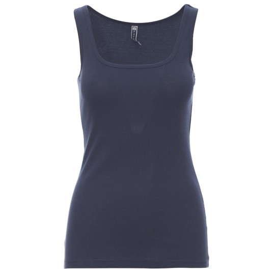 KOSZULKA T-SHIRT BEZ RĘKAWÓW LOOK - NIEBIESKI DENIM