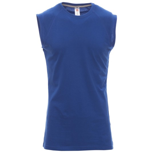 KOSZULKA T-SHIRT BEZ RĘKAWÓW SHORE - KRÓLEWSKI NIEBIESKI