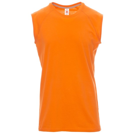 KOSZULKA T-SHIRT BEZ RĘKAWÓW SHORE - POMARAŃCZOWY
