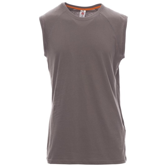 KOSZULKA T-SHIRT BEZ RĘKAWÓW SHORE - SZARY STALOWY