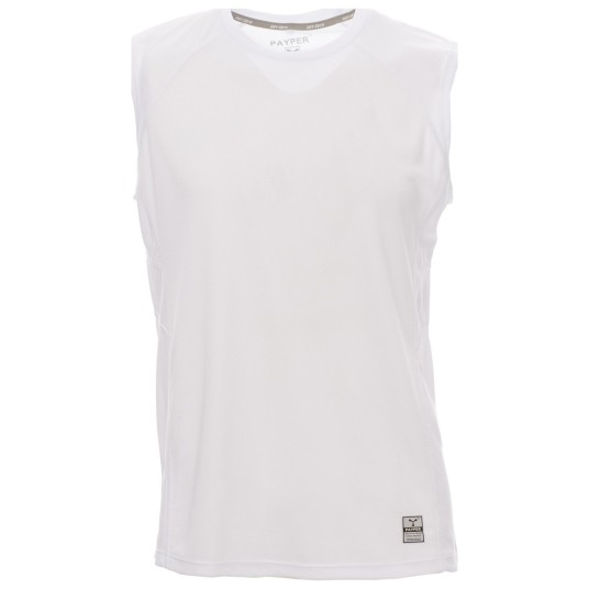 KOSZULKA T-SHIRT BEZ RĘKAWÓW SMASH - BIAŁY