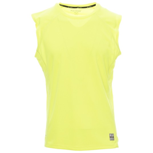 KOSZULKA T-SHIRT BEZ RĘKAWÓW SMASH - ŻÓŁTY FLUO